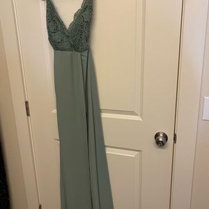Sage long dress